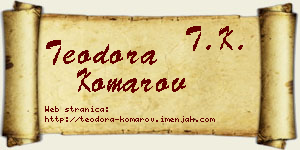 Teodora Komarov vizit kartica